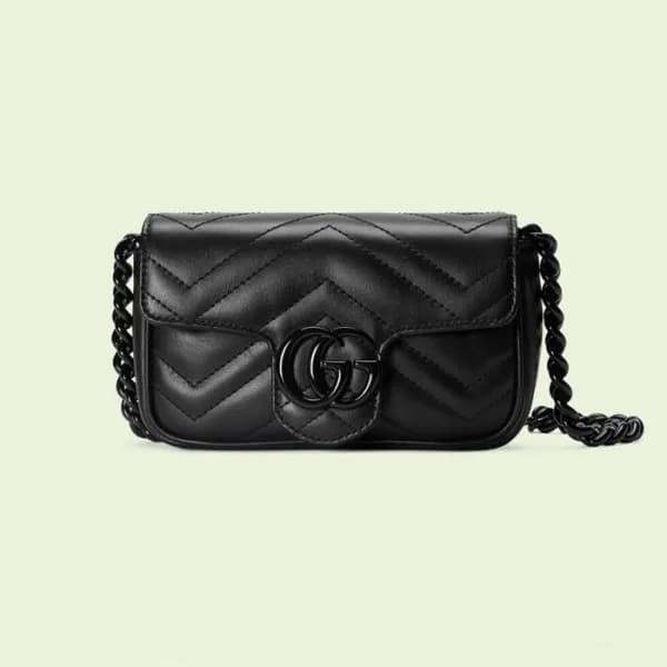 구찌 여성 블랙 마몬트백 - Gucci Womens Black Marmont Bag - g… - 1