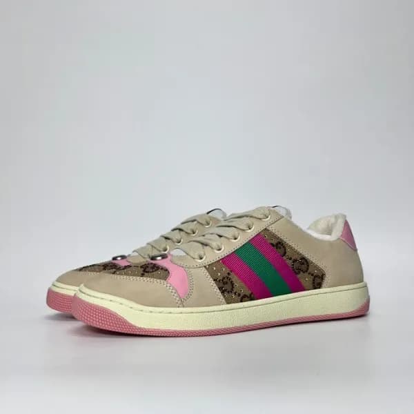 구찌 남/녀 핑크 스니커즈 - Gucci Unisex Pink Sneakers- gu636… - 1