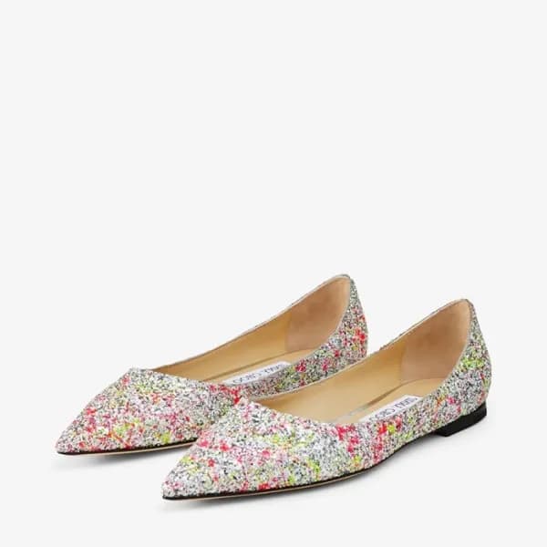 지미츄 여성 실버 플렛 - Jimmy Choo Womens Silver Flats - ji… - 1