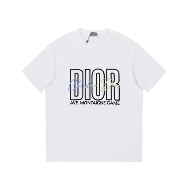 디올 남성 화이트 크루넥 반팔티 - Dior Mens White Short sleeved … - 1