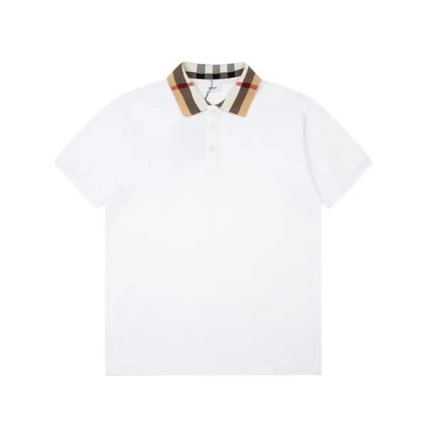 버버리 남성 화이트 크루넥 반팔티 - Burberry Mens White Short Sle… - 1