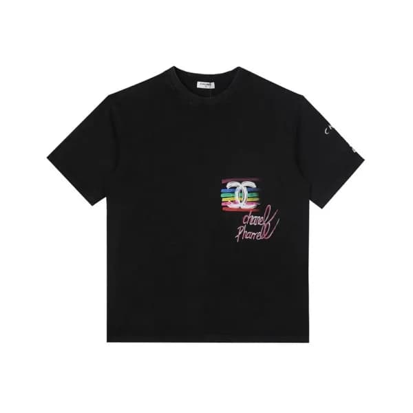 샤넬 남/녀 크루넥 블랙 반팔티 - Chanel Unisex Black Tshirts - … - 1