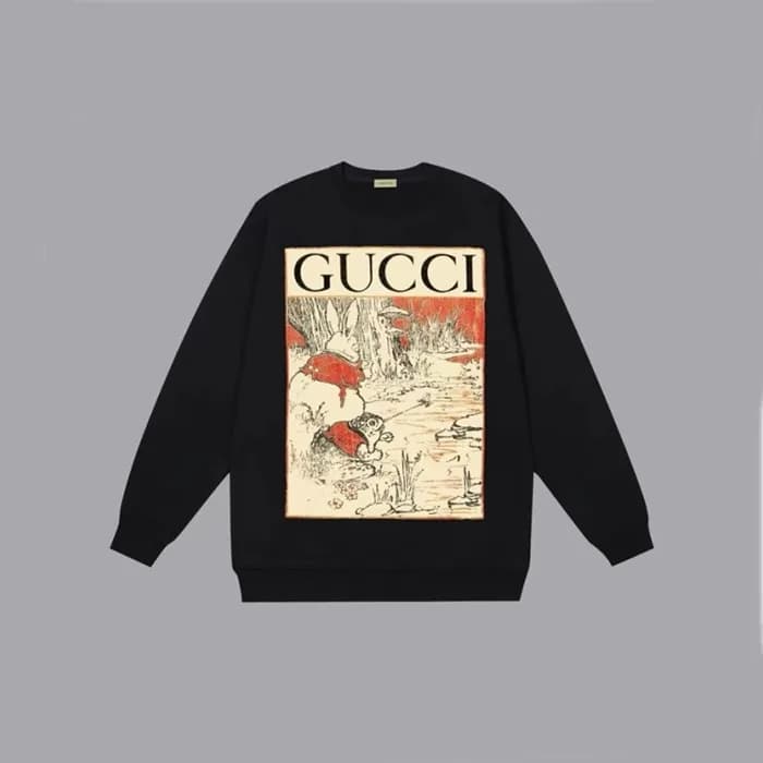 구찌 남성 베이직 블랙 맨투맨 - Gucci Mens Black Tshirts - gu11… - 1
