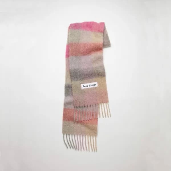 아크네 남/녀 핑크 머플러 - Acne Unisex Pink Muffler - acc155… - 1
