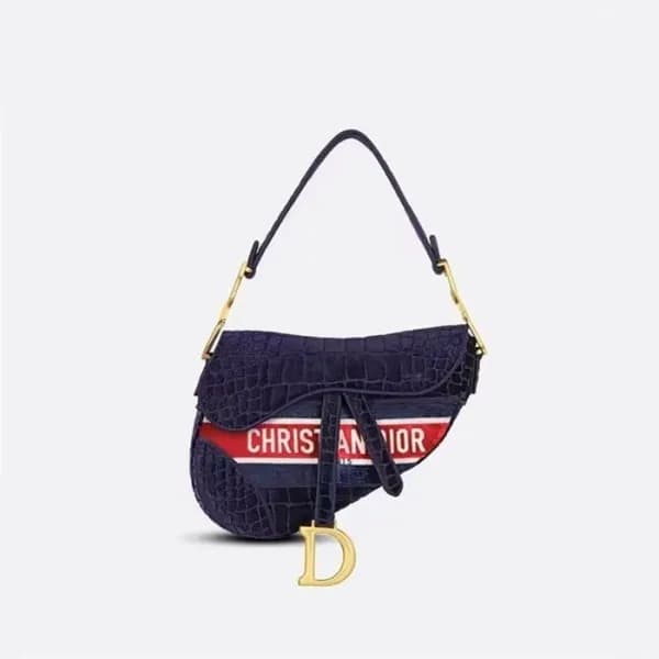 디올 여성 오블리크 새들백 - Dior Womens Navy Saddle Bag - dib… - 1