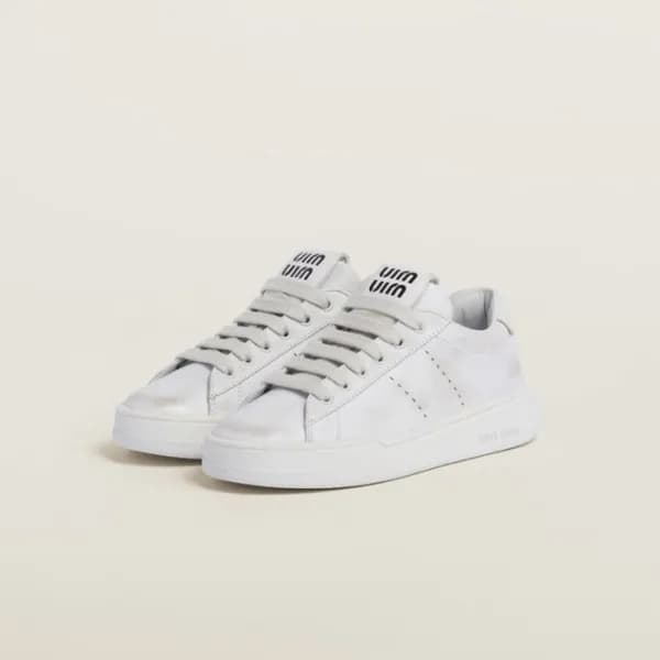 미우미우 여성 화이트 스니커즈 - Miumiu Womens White Sneakers - … - 1