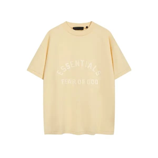 피어오브갓 남성 베이지 반팔 티셔츠 - Fear of god Mens Beige Tshir… - 1