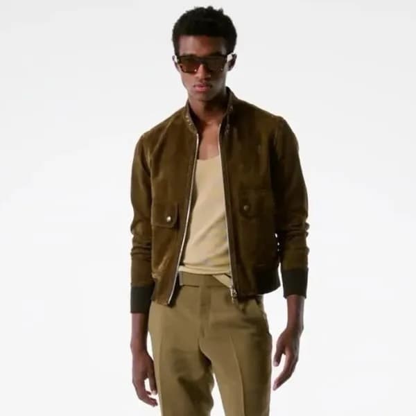 톰포드 남성 가죽 자켓 - Tom Ford Mens Brown Jackets - toc15… - 1