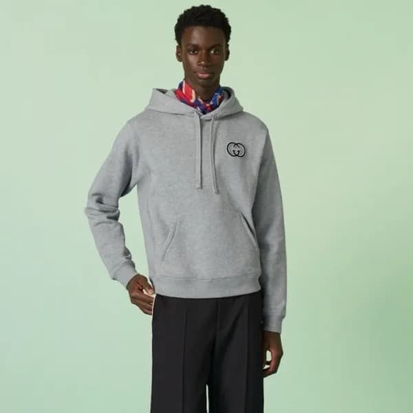 구찌 남성 그레이 후드티 - Gucci Mens Gray Hoodie - guc2043x - 1