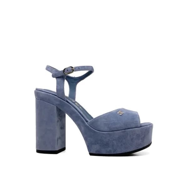 샤넬 여성 하이힐 슬링백 - Chanel Womens Blue Slingback - chs… - 1