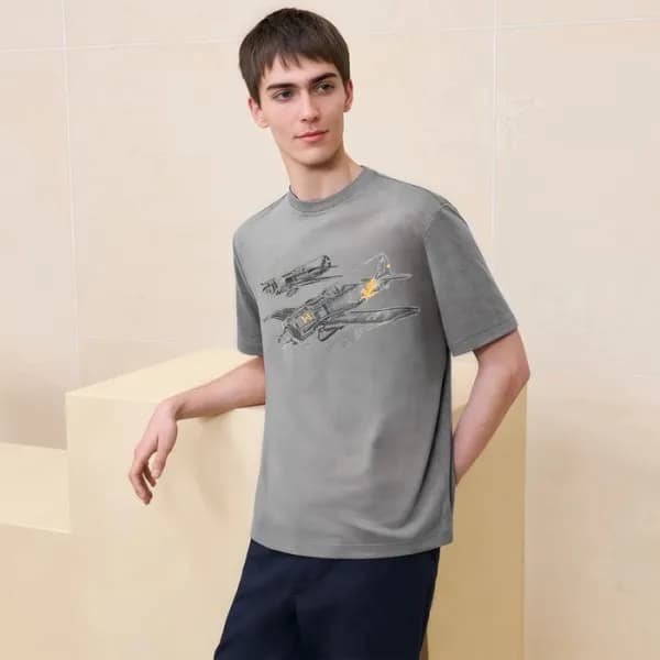 에르메스 남성 라운드 반팔티 - Hermes Mens Round Tshirt - hec50… - 1