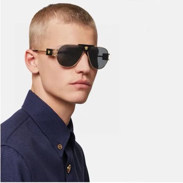 베르사체 남성 프리미엄 메탈 프레임 선글라스 - Versace Mens Premium Me… - 1