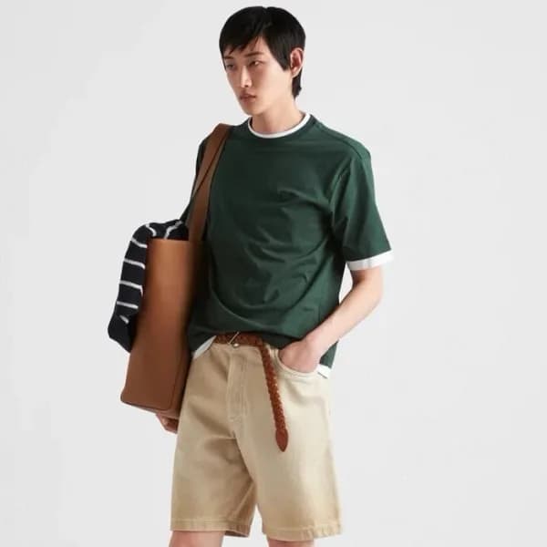 프라다 남성 라운드 반팔티 - Prada Mens Round Tshirt - prc5471… - 1