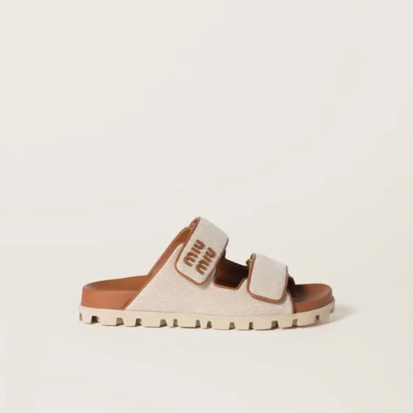 미우미우 여성 벨크로 뮬 - Miumiu Womens Velcro Mules - mis55… - 1
