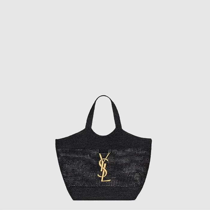 입생로랑 여성 라피아 Icare 맥시 쇼퍼백 - Saint Laurent Womens Ra… - 1