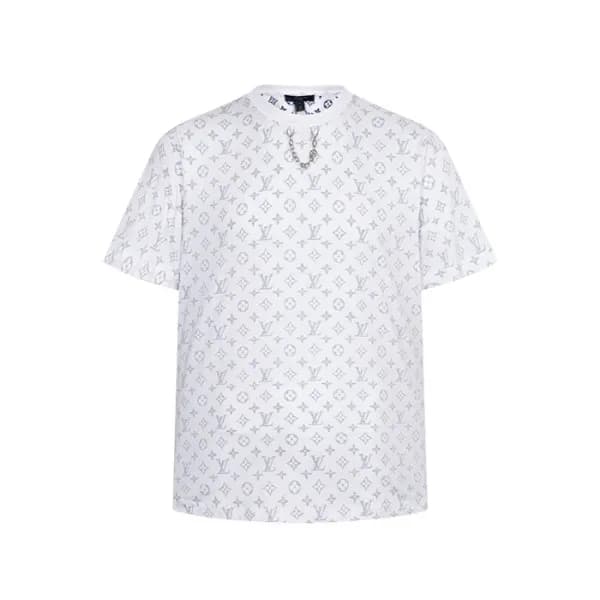 루이비통 남성 라운드 반팔 티셔츠 - Louis vuitton Mens Round Tshi… - 1
