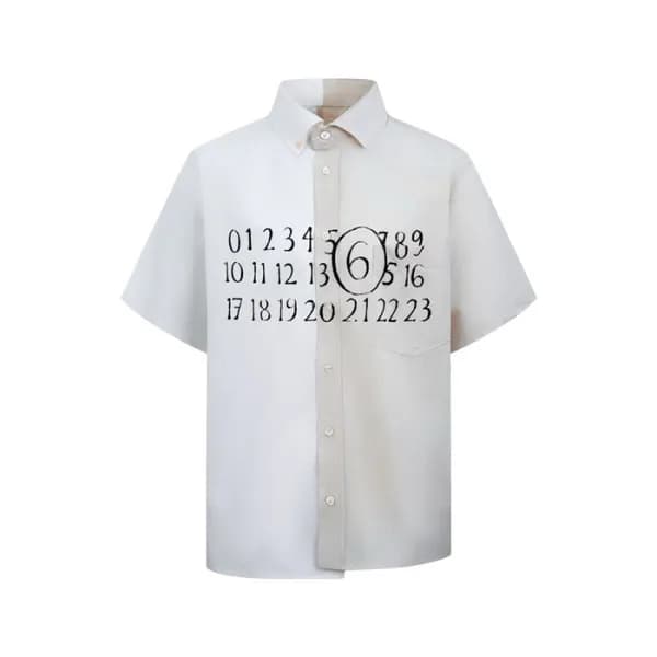 메종 마르지엘라 남성 반팔 셔츠 - Maison margiela Mens Basic Shi… - 1