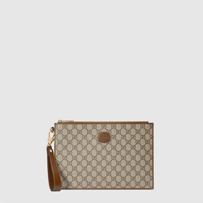 구찌 남성 인터로킹 G 디테일의 파우치 - Gucci Mens Pouch with inte… - 1