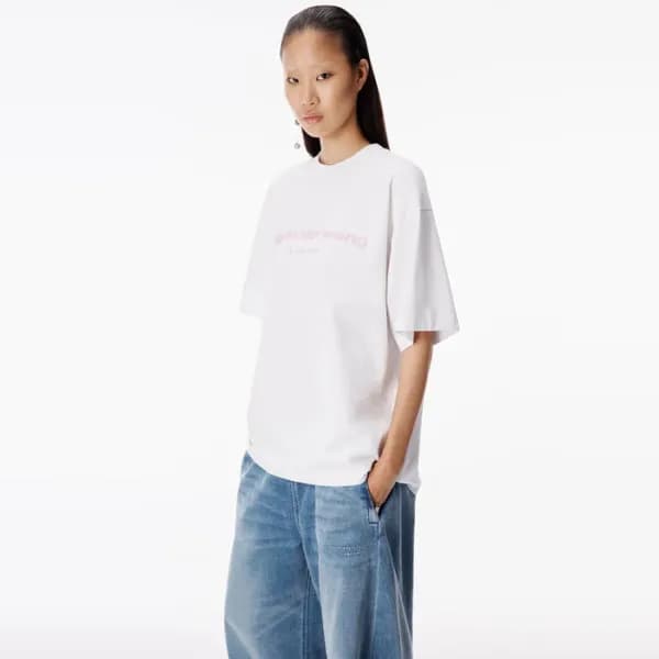 알렉산더왕 여성 라운드 반팔티 - Alexander wang Womens Round Tsh… - 1