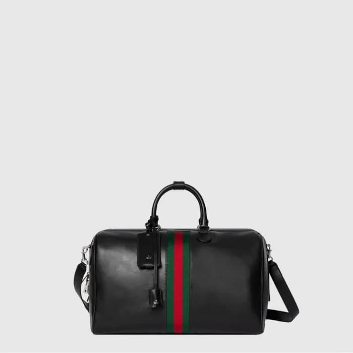 구찌 남성 웹 트레이드마크 미디엄 더플백 - Gucci Mens Web Trademark … - 1