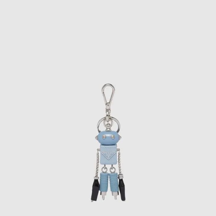 프라다 남/녀 로봇 사피아노 가죽 백 참 - Prada Unisex Robot Saffiano Leather Bag Charm - acc10244x - 1