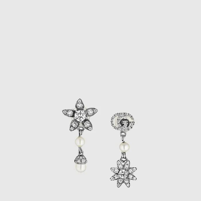구찌 여성 크리스탈 더블 G 이어링 - Gucci Womens Crystal Double G Earring - acc10870x - 1
