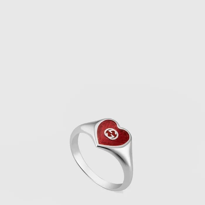 구찌 여성 인터로킹 G 하트 링 - Gucci Womens Interlocking G Heart Ring - acc10955x - 1
