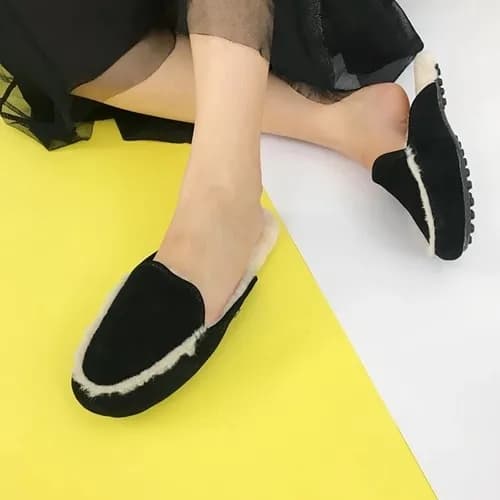 UGG 2018 LADIES LEATHER SLIPPER - UGG 여성 레더 어그 털슬리… - 1