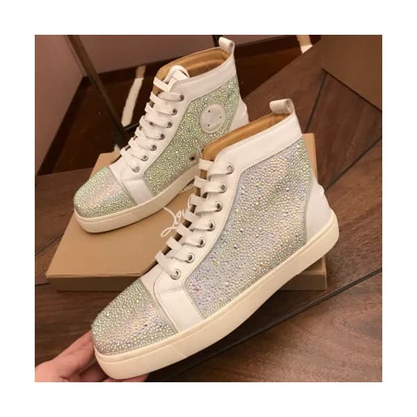 Christian Loubutin 2018 Leather High Top Sneakers … - 1