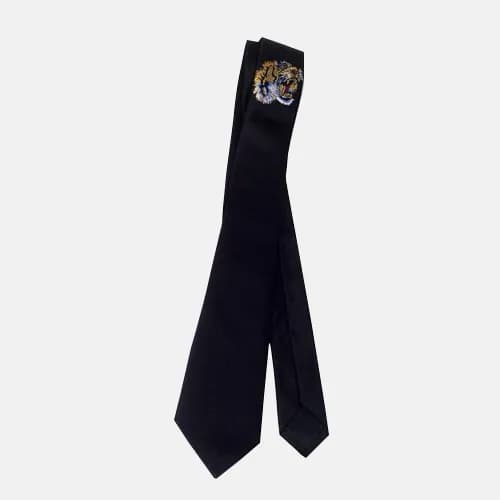 GUCCI MENS NECKTIE BLACK - 구찌 남성용 넥타이 블랙 - 1