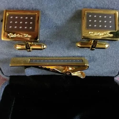 DIOR MENS YELLOW GOLD CUFFS - 디올 남성용 18k도금… - 1