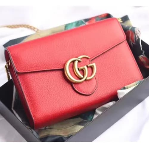 Gucci GG Marmont Chain Shoulder Bag,20CM - 구찌 GG 마… - 1