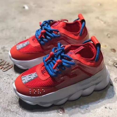 Versace 2018 Chain Reaction Sneakers Purple - 베르사체… - 1