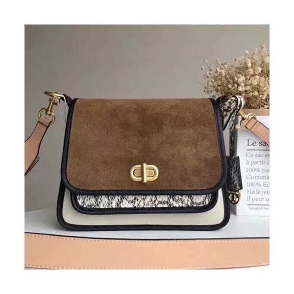 Tory Burch Leather Brown/White Shoulder Cross Bag,… - 1