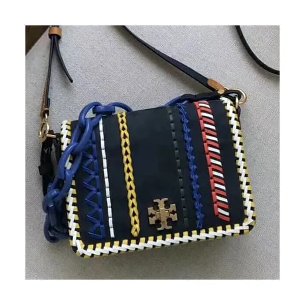 Tory Burch Leather Navy Kira Whipstitch Double-str… - 1