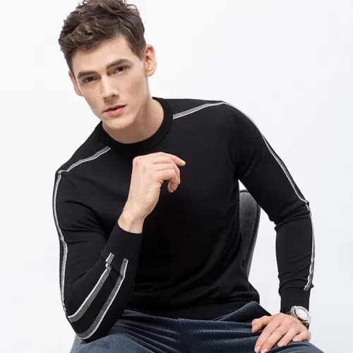 Prada 2018 Mens Wool Crew neck Tee - 프라다 남성 울 크루넥티… - 1
