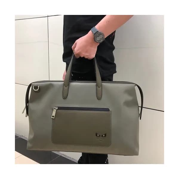 Fendi Leather & Nylon Tote Shoulder Bag ,50CM - 펜디… - 1