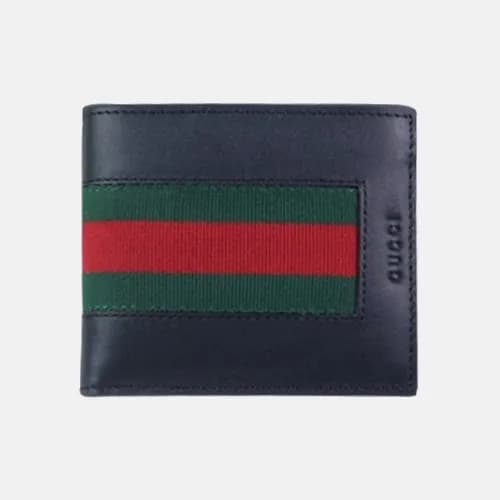 Gucci 2019 Mens Signature Web Detail Bifold Wallet… - 1