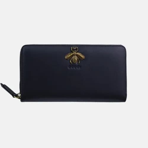 Gucci 2019 Mens Honeybee Detail Zip Around Wallet … - 1