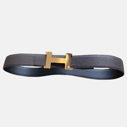 Hermes 2019 Mens Reversible 'H' Initial Bu… - 1