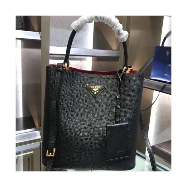 Prada Double Saffiano Tote Shoulder Bag,23cm - 프라다… - 1
