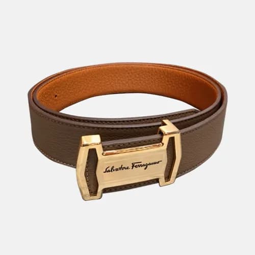 Salvatore Ferragamo 2019 Mens Box Logo Togo Leathe… - 1