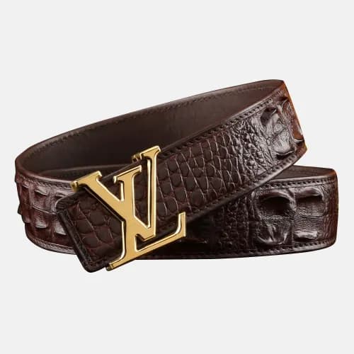 Louis vuitton 2019 Mens Initial Logo Leather Belt … - 1