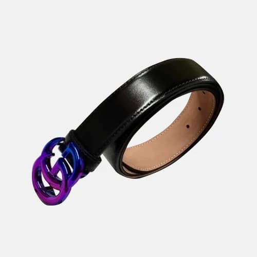 Gucci 2018 Mm/Wm GG Logo Steel Buckle Leather Belt… - 1