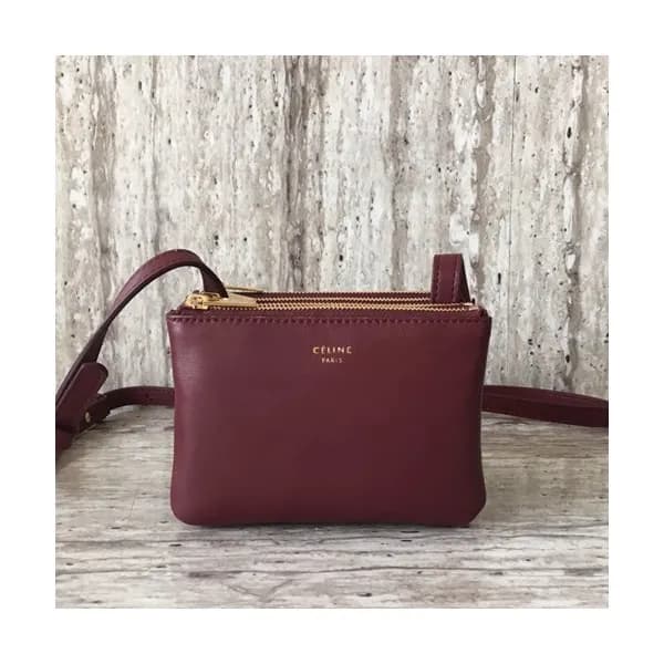 Celine Leather Trio Mini Shoulder Bag,13CM - 셀린느 레… - 1