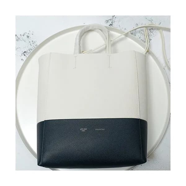 Celine Vertical Cabas Leather Tote Shoulder Bag,28… - 1