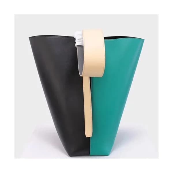 Celine Leather Two-tone Bucket Tote Bag,37CM - 셀린느… - 1