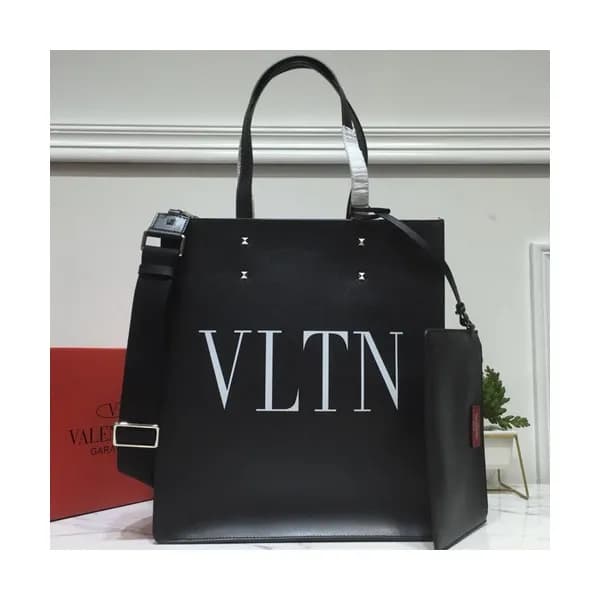 Valentino 2019 Leather Tote Shoudler Shopper Bag,3… - 1