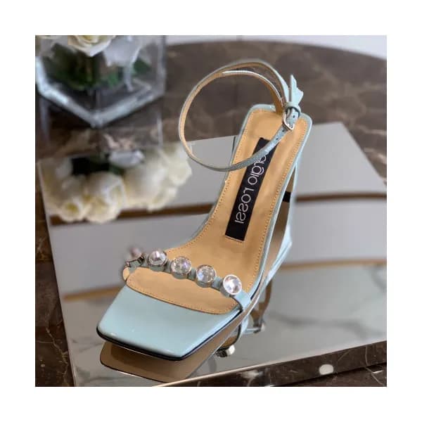 Sergio Rossi 2019 Ladies Gliiter Leather Sandal- … - 1