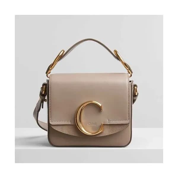 Chole 2019 C Leather Tote Shoulder Bag, 16.5cm - … - 1